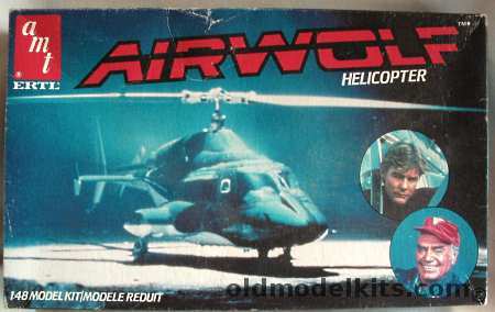 AMT 1/48 Airwolf Helicopter (or Bell 222B), 6680 plastic model kit